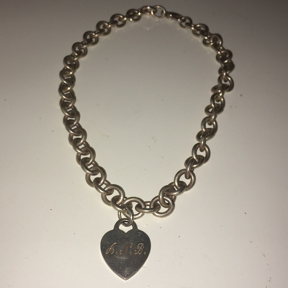 Tiffany & Co Engraved Heart Necklace